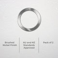 Deta Twist-On Frames 110mm Brushed Nickel Finish 2 Pack Easy Install - SuperSaverAU - view 2