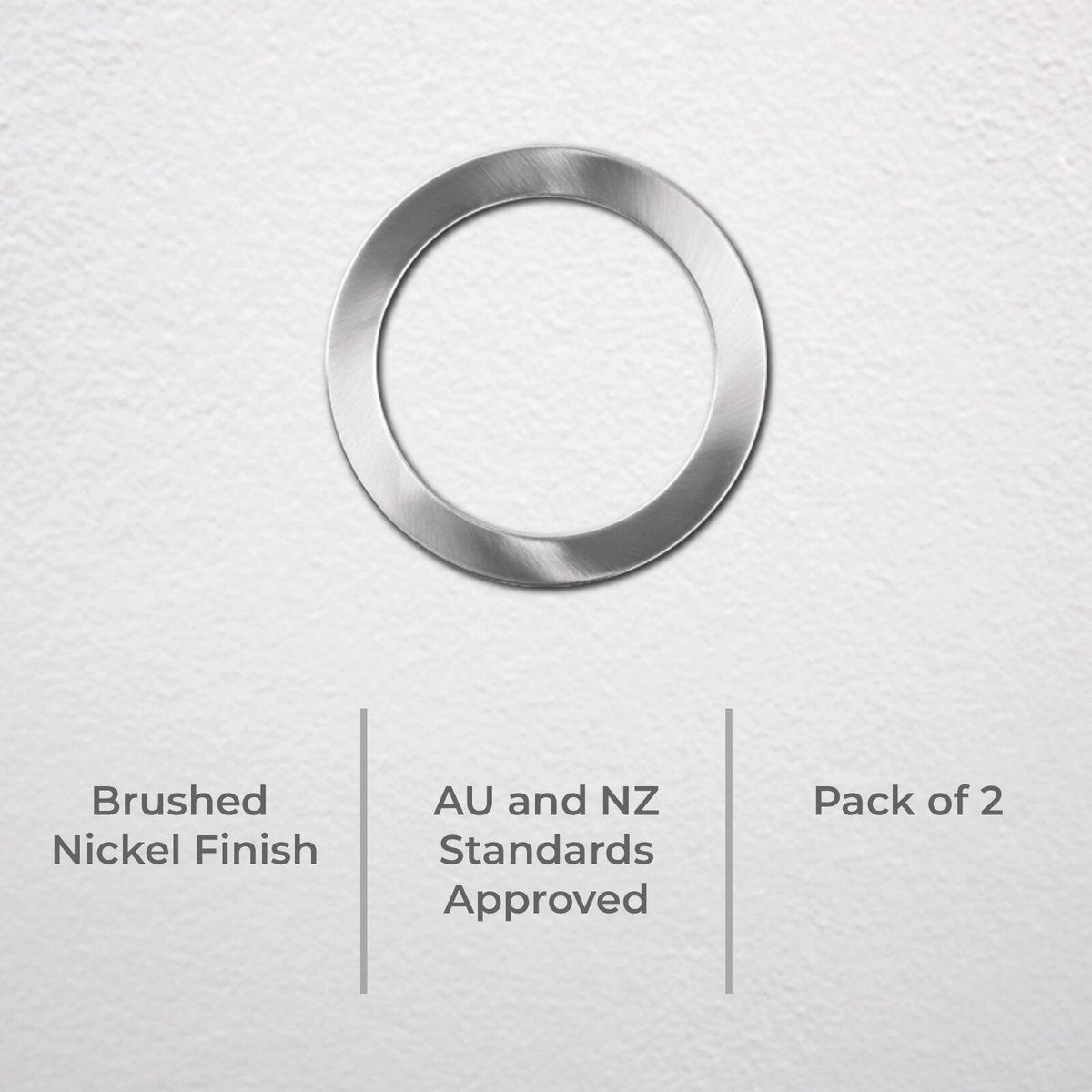 Deta Twist-On Frames 110mm Brushed Nickel Finish 2 Pack Easy Install - SuperSaverAU - view 2