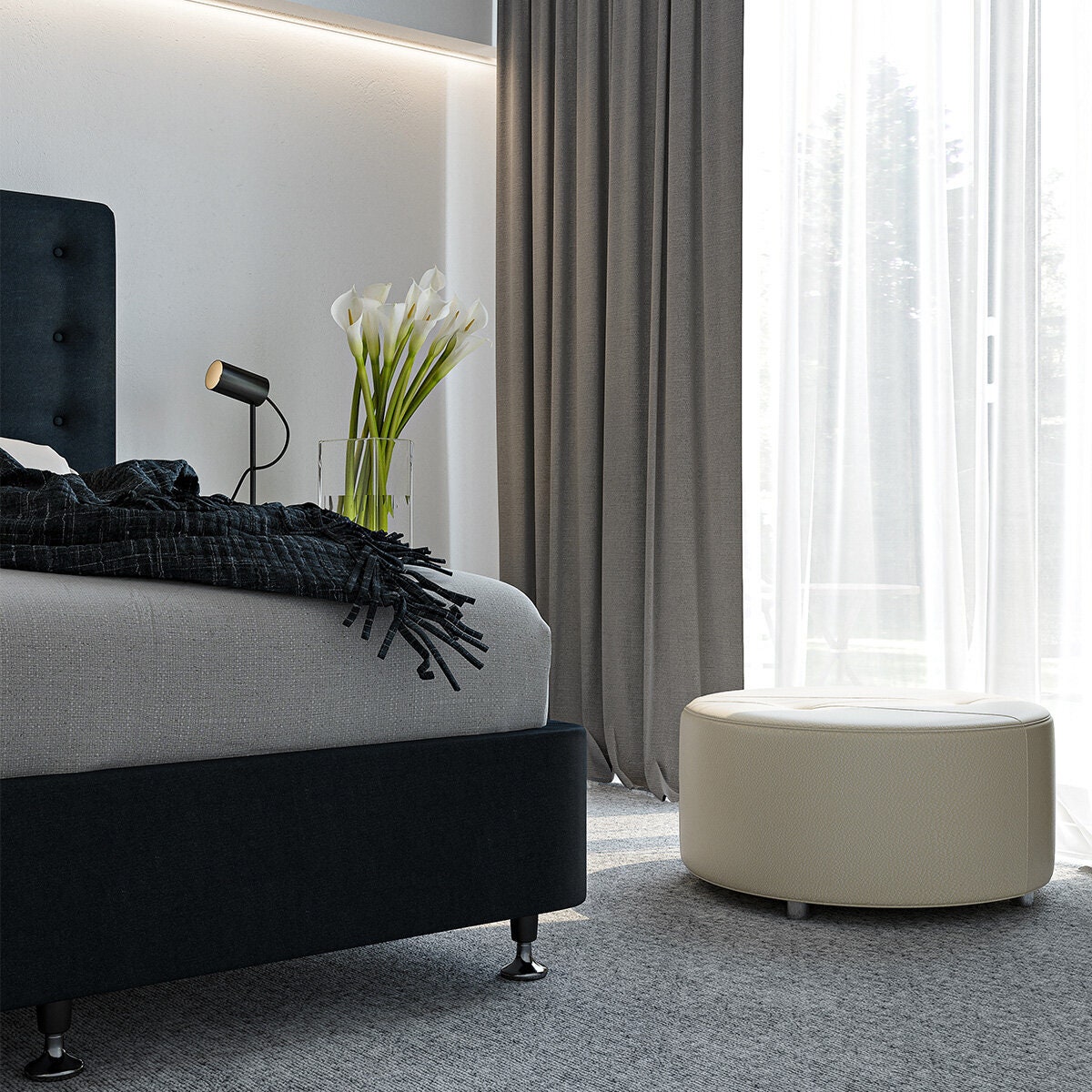 A.H. Beard Domino Amsterdam Medium Queen Mattress - Conforma Coil 5 Zone - Gel Memory Foam - DOAMSMMQUE