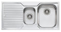 Oliveri Diaz 1 and 1/2 Bowl Left Hand Drainer Topmount Sink - 980mm Stainless Steel, No Tap Hole - DZ102NTH