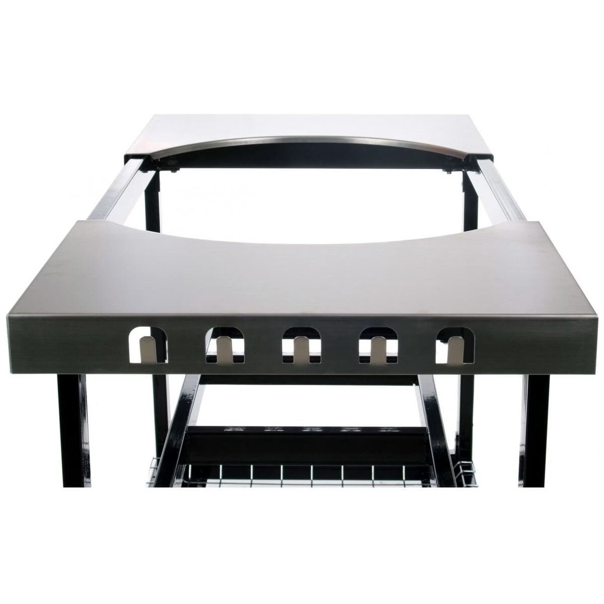 Primo Ceramic Grill Cart with Basket and Shelves for XL and L Series Grills - Black - PG00370