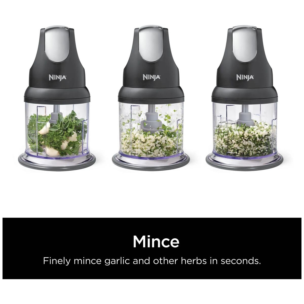 Ninja Professional Stackable Chopper - 200W Motor Pod - 475ml Cup - Black - NJ100