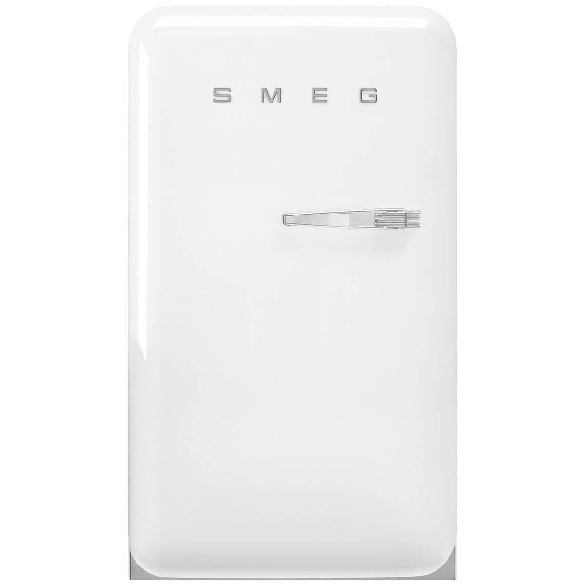Smeg 50s Retro Style Happy 135L bar fridge - left hinge, white, 6 star energy rating - FAB10HLWH6