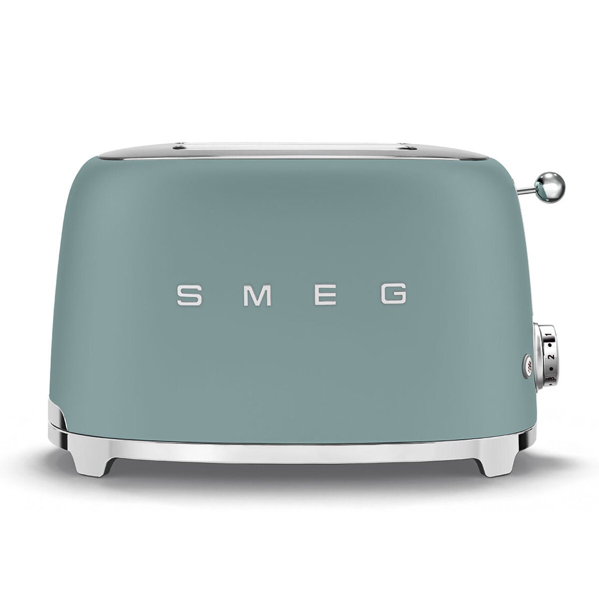 Smeg 50s Retro Style 2 Slice Toaster - Emerald Green, Six Browning Levels, Wide Slots - TSF01EGMAU