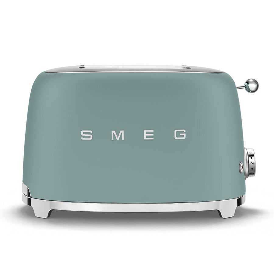 Smeg 50s Retro Style 2 Slice Toaster - Emerald Green, Six Browning Levels, Wide Slots - TSF01EGMAU