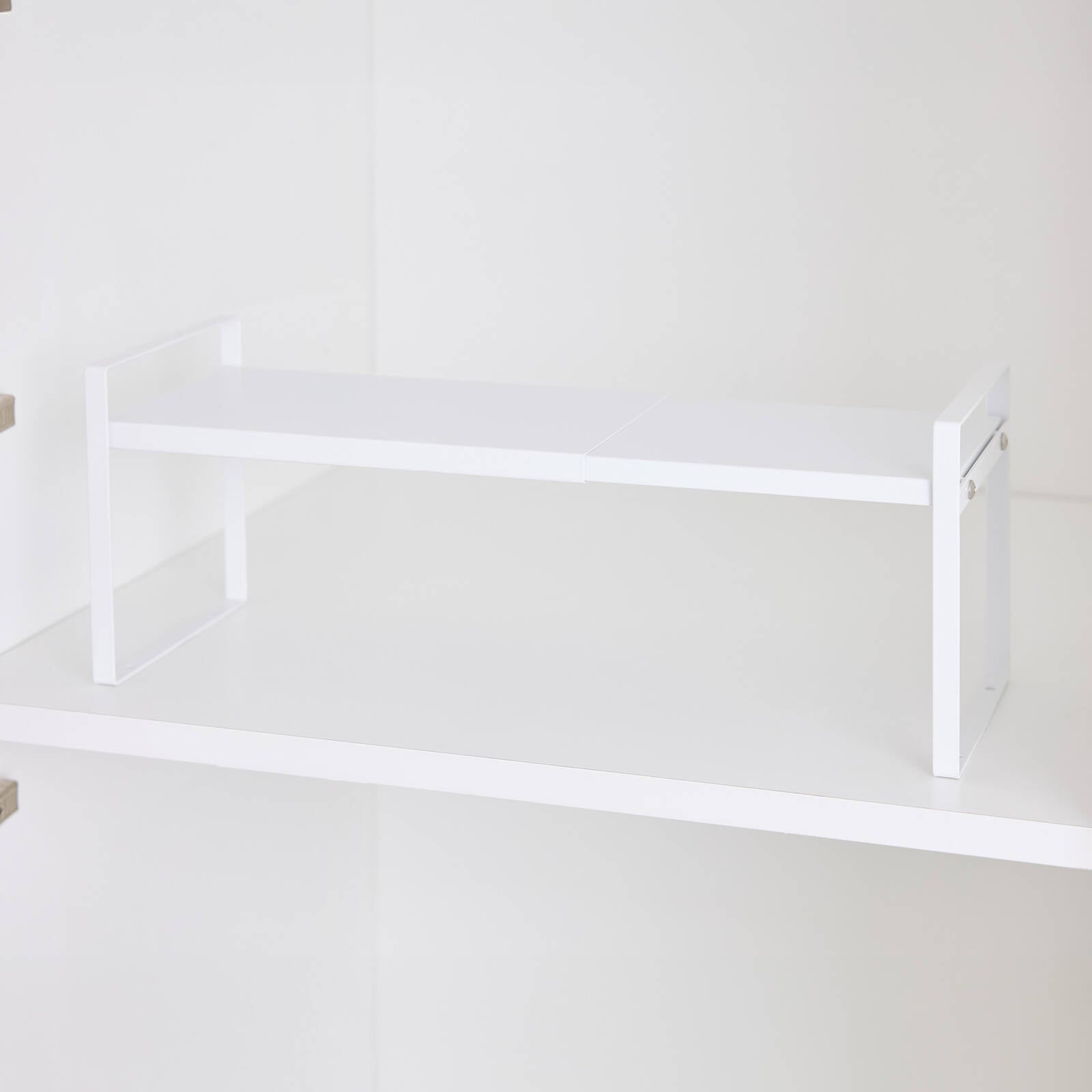 EzyStorage Small Expandable Pantry Shelf 27-46cm White