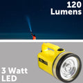 Click 120lm LED Spotlight Torch - 3W - Yellow - Weatherproof - 80m Beam - SuperSaverAU - view 2