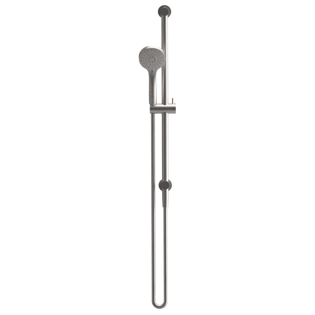 Rogerseller Tonic shower on integrated rail - 3-function hand piece, brass, Brushed Nickel finish - 3506003907