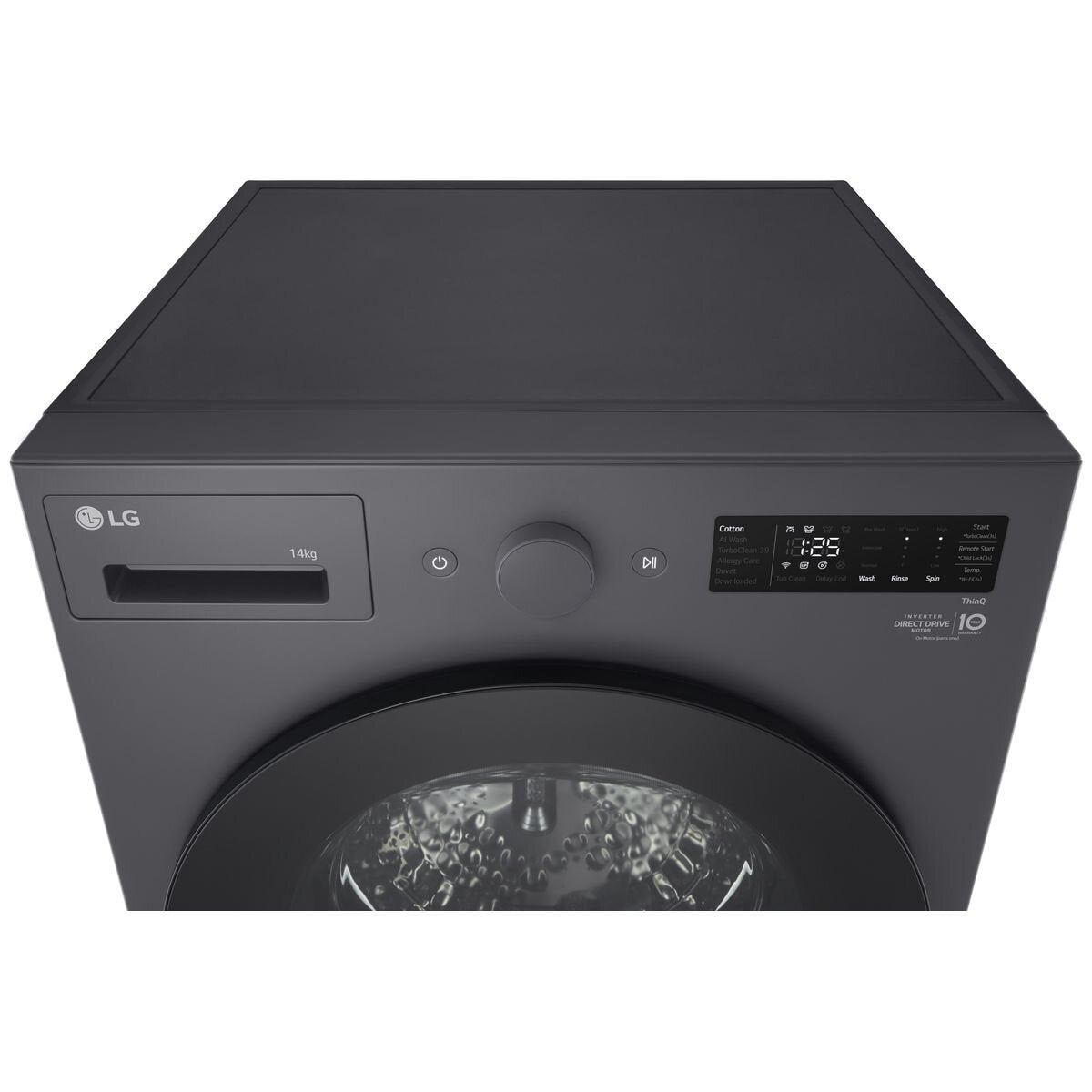 LG 14kg Front Load Washing Machine - XL Series, TurboClean 360, Matte Graphite - WXLS-1014GX
