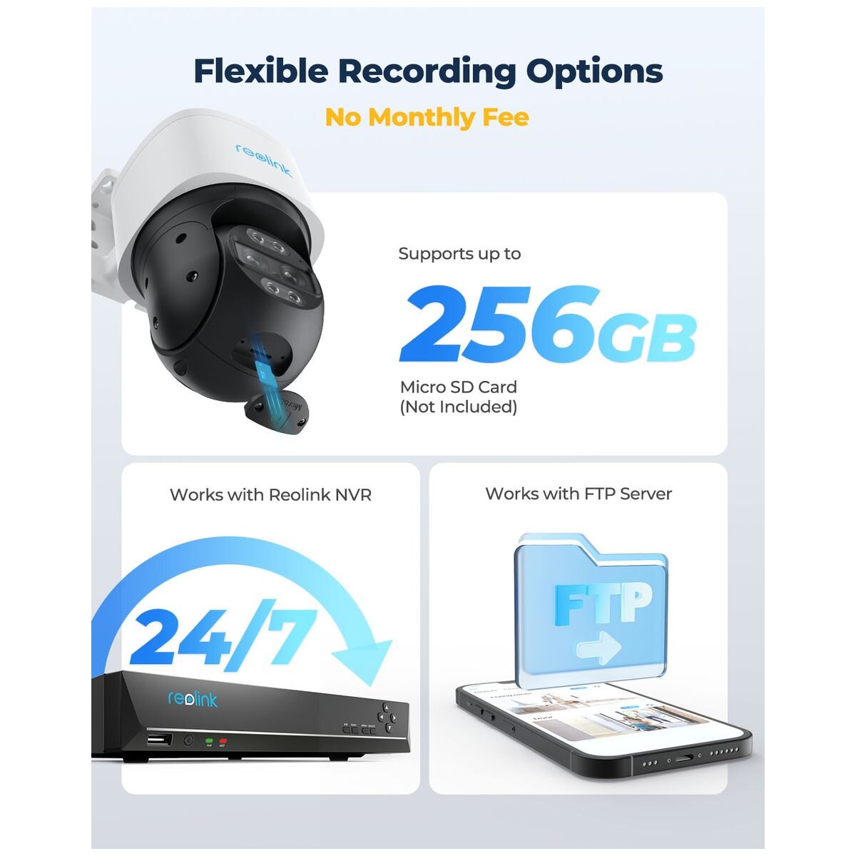 Reolink Trackmix PoE 4K dual-lens security camera - auto tracking, colour night vision, IP65 - PCTMXPT4K01