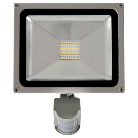 Brilliant 30W Ranger III DIY LED Sensor Flood Light Grey 2700lm 180 Degree 12m