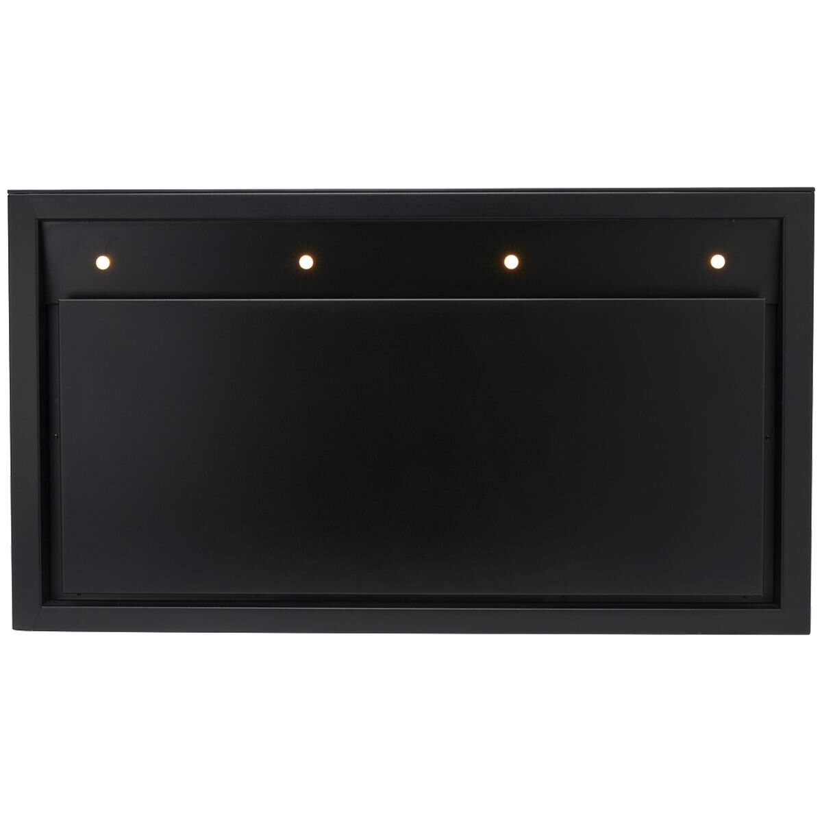 Schweigen 90cm Wall Mounted Canopy Rangehood - Black - 1600m³/h - Perimeter Aspiration - DS3326B-9SPPAK