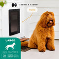 Hakuna Pets Large Black Super Tough Pet Door 295 x 425mm