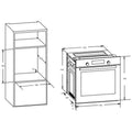 Artusi 60cm Multi Function Electric Built-In Oven - 65L, Triple Glazed Door, Black Glass Fascia - PAO610B
