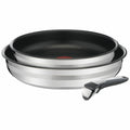 Tefal Jamie Oliver Ingenio 3 Piece Non-Stick Frypan Set - Stainless Steel, Removable Handle - L9569432