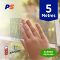 Permastik 5m x 50mm Flyscreen Repair Tape - Black Fibreglass Self-Adhesive