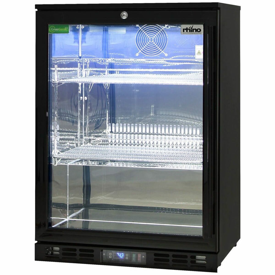 Rhino 129L Bar Fridge - Black, Left Hinge, Energy Star 10, Lockable Door - SG1L-B