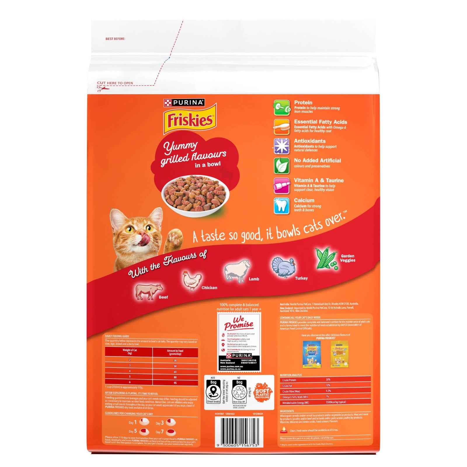 Friskies Adult Meaty Grills Dry Cat Food 6kg