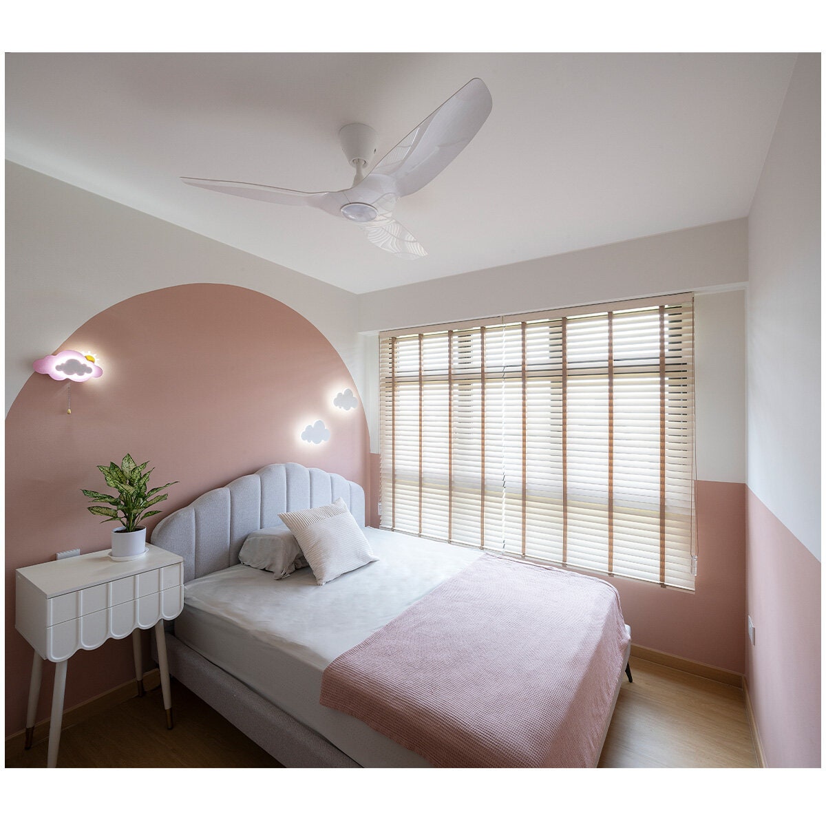 Big Ass Fans Haiku L 52 Inch White Ceiling Fan - 884mm Drop Tube, 7 Speeds - HAIKUL-W-52-884MM