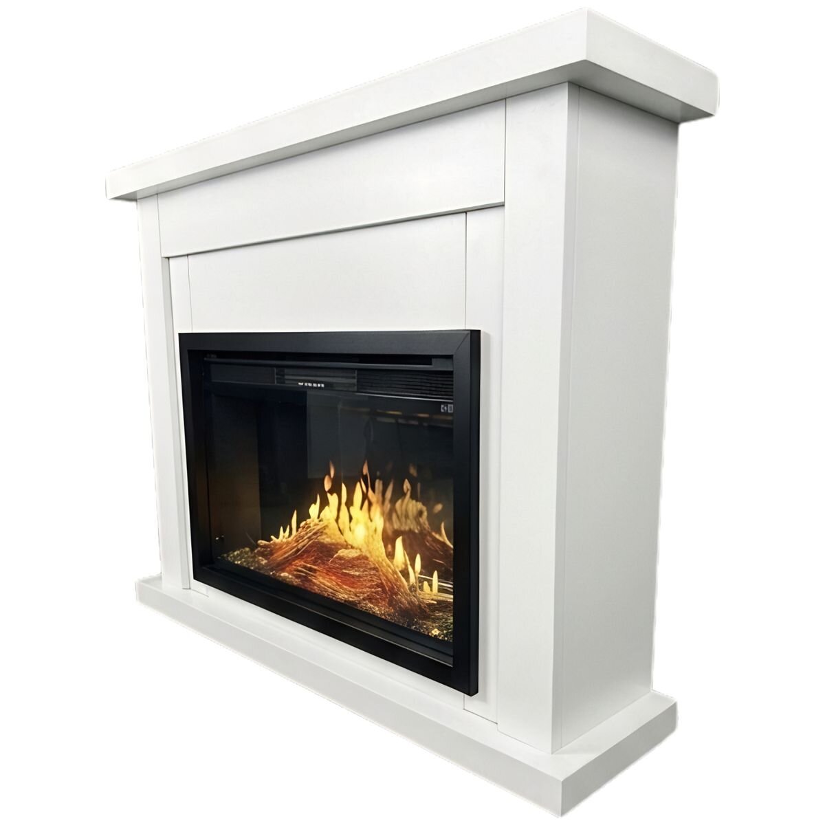 Modern Flames Sterling Mantle Suite Electric Fireplace - White - 9 Flame Colours, Log Set - STE30OR-AU