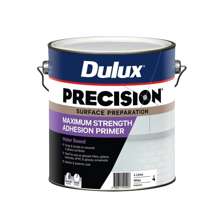 Dulux Precision White Primer 4L Water Based Maximum Strength Adhesion - SuperSaverAU - view 1