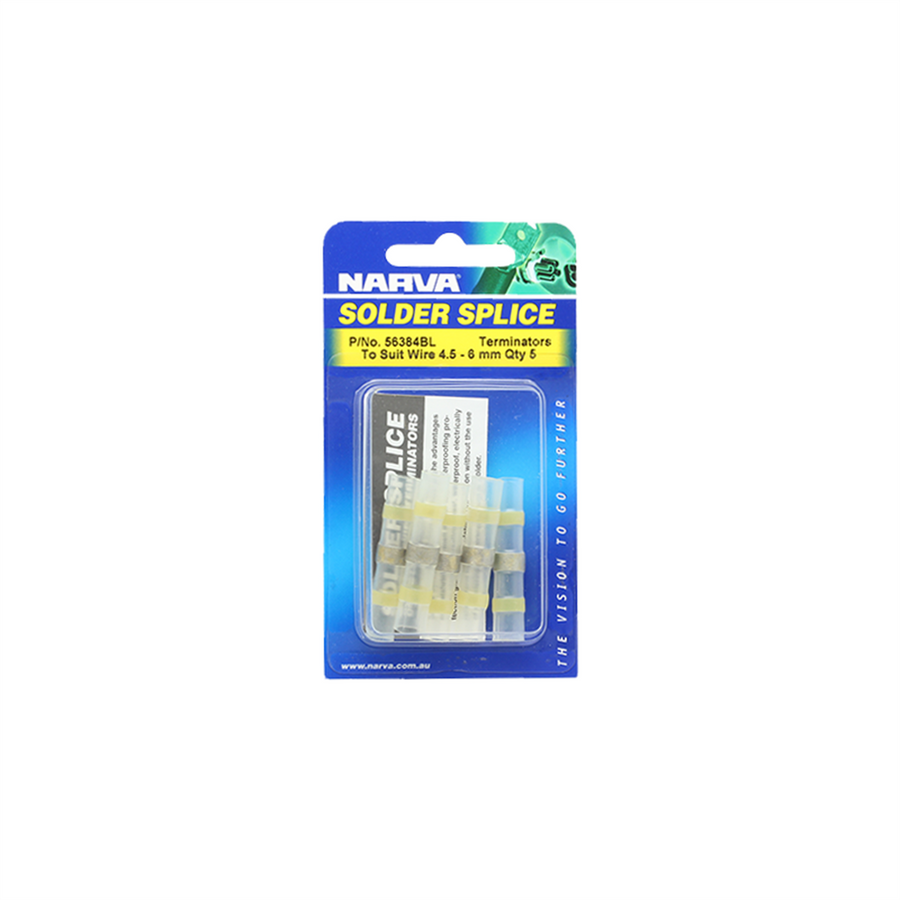 Narva Solder Splice 4.5-6mm Polyolefin 5 Pack Waterproof Connection - SuperSaverAU - view 1