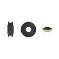 Rolltrak 14mm Black Acetal Concave Roller with Brass Axle
