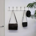 Adoored Double Satin Chrome Hook Rack - 6 Hooks - MDF - Elegant Design - SuperSaverAU - view 5