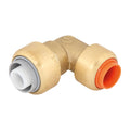 SmarteX-PEX Copper 16 x 15mm Push-Fit Conversion Elbow - Lead Free Brass