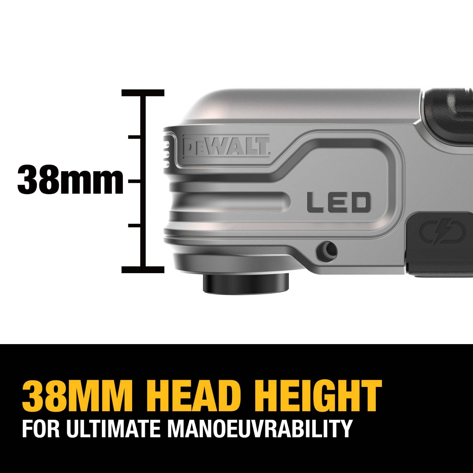 DeWALT 1/4" Right Angle HEX Impact LED Attachment DTLRA-QZ