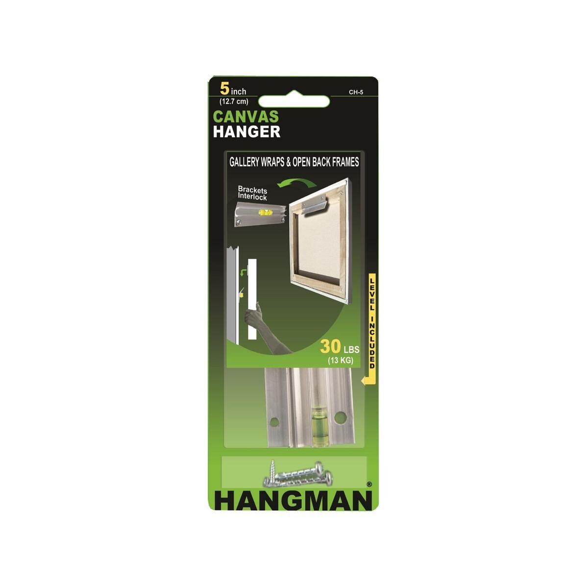 Hangman 13cm Canvas Picture Hanger - Flush Mounting Bracket - 9kg Load - SuperSaverAU - view 1