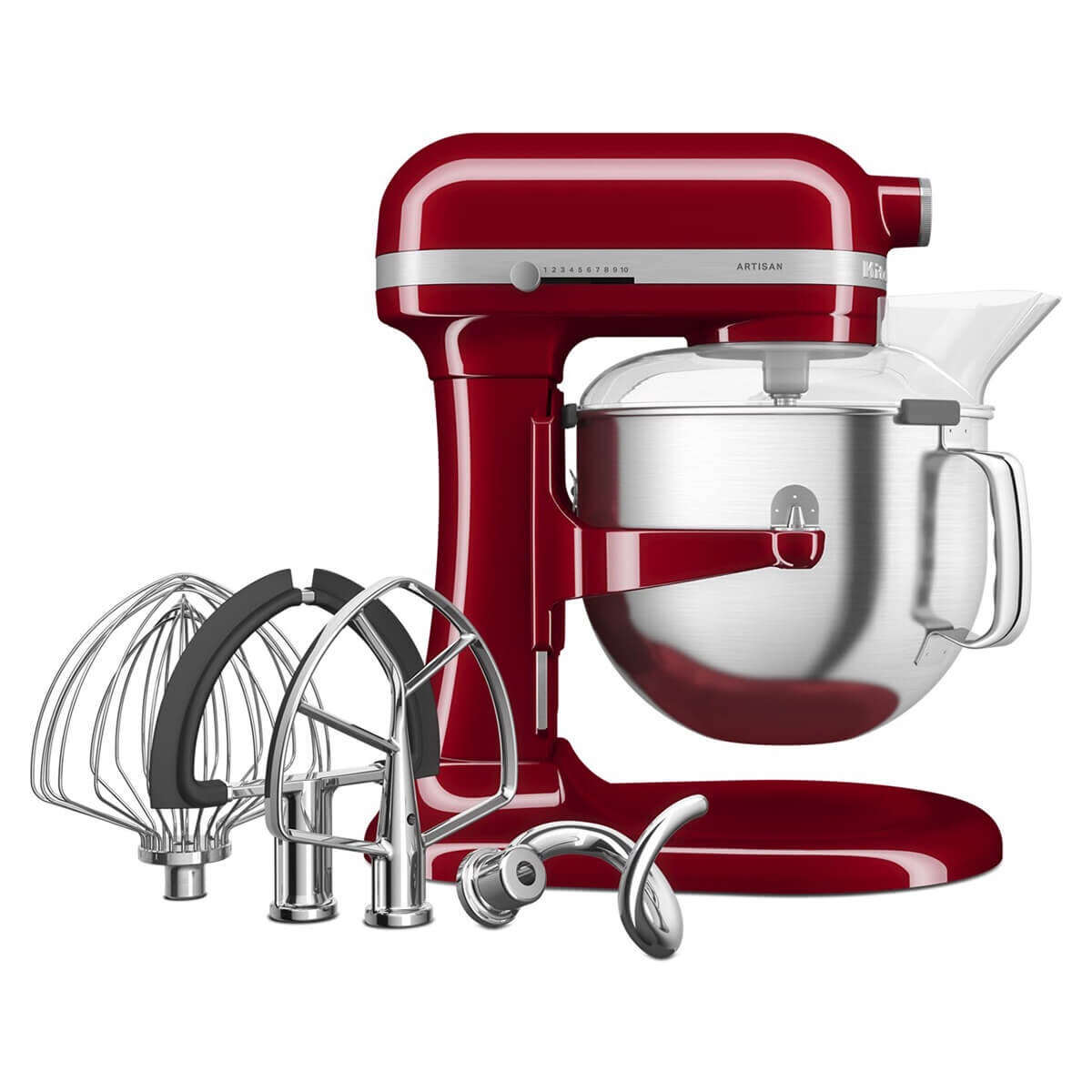 KitchenAid KSM70 Artisan stand mixer 6.6L - Empire Red gloss, bowl-lift, 11 speeds - 5KSM70SHXAER