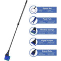 5-In-1 Aquarium Cleaning Tool with Gravel Cleaner, Net and Scrubber - view 4