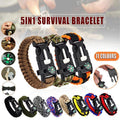 5-In-1 Survival Paracord Bracelet with Whistle, Compass and Fire Starter - Blue Camouflage - view 2