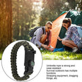 5-In-1 Survival Paracord Bracelet with Whistle, Compass and Fire Starter - Orange - view 4