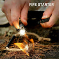 5-In-1 Survival Paracord Bracelet with Whistle, Compass and Fire Starter - Red and Navy - view 5