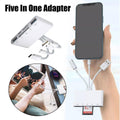 5-In-1 USB Card Reader Adapter for SD, Micro SD and TF Memory Cards, Fast Data Transfer