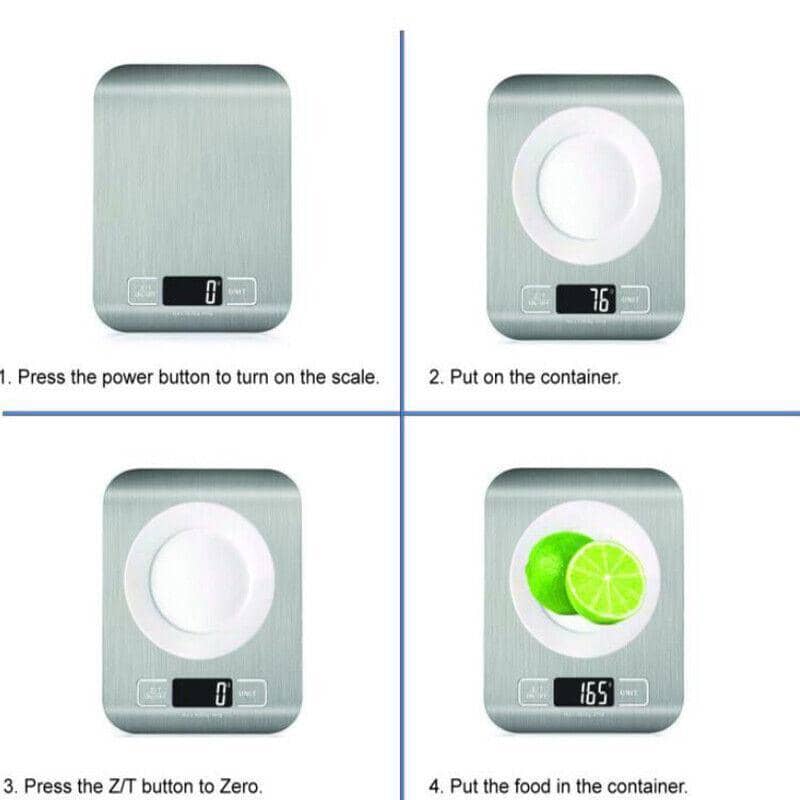 5 kg Digital Kitchen Scale with Stainless Steel Platform and Backlit Display - view 3