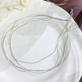5 Layered Silver Chain Necklace, Stylish Collarbone Choker for Women - view 3