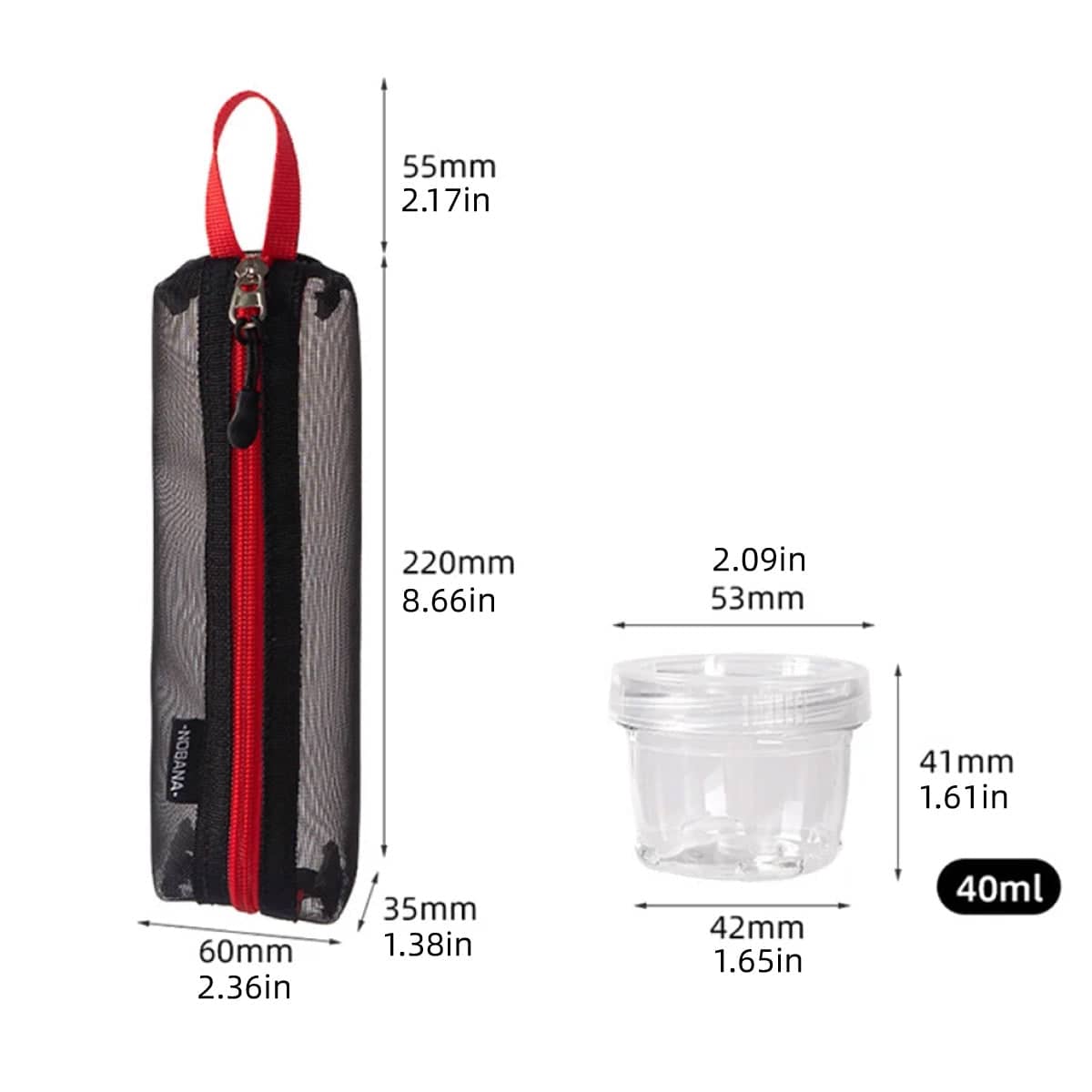 5 Pack Camping Spice Container Set with Mesh Pouch - Black - view 4