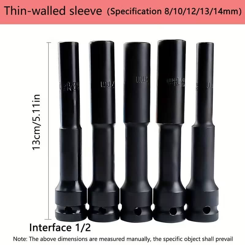 5 Piece Extended Hex Socket Set for Automotive Repair and Removal - view 4