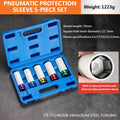 5 Piece Extra Long Lug Nut Impact Socket Set with Wheel Hub Protection