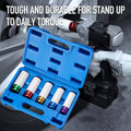 5 Piece Extra Long Lug Nut Impact Socket Set with Wheel Hub Protection - view 5