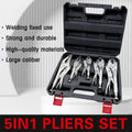 5-Piece Heavy Duty Welding Clamp Pliers Set with Storage Case