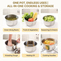 5 Piece Stainless Steel Cooking Pot Set with Lids 14, 18, 22, 26 and 30 cm - view 4