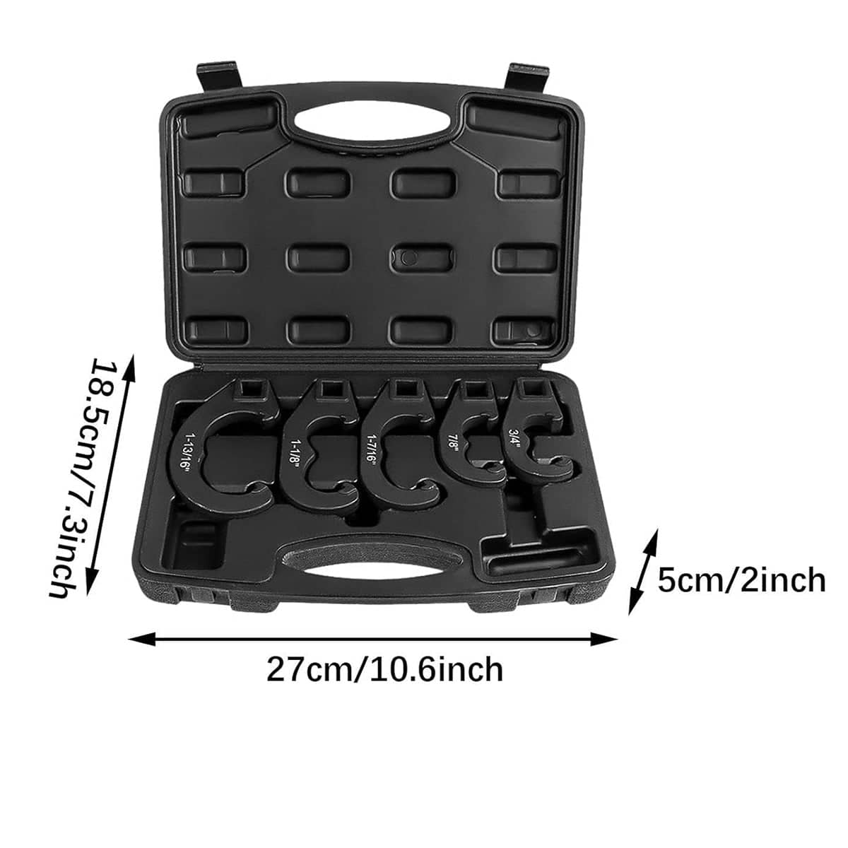 5 Piece Tie Rod Crowfoot Wrench Set Chrome Vanadium Alloy for Car and Truck Steering - view 3