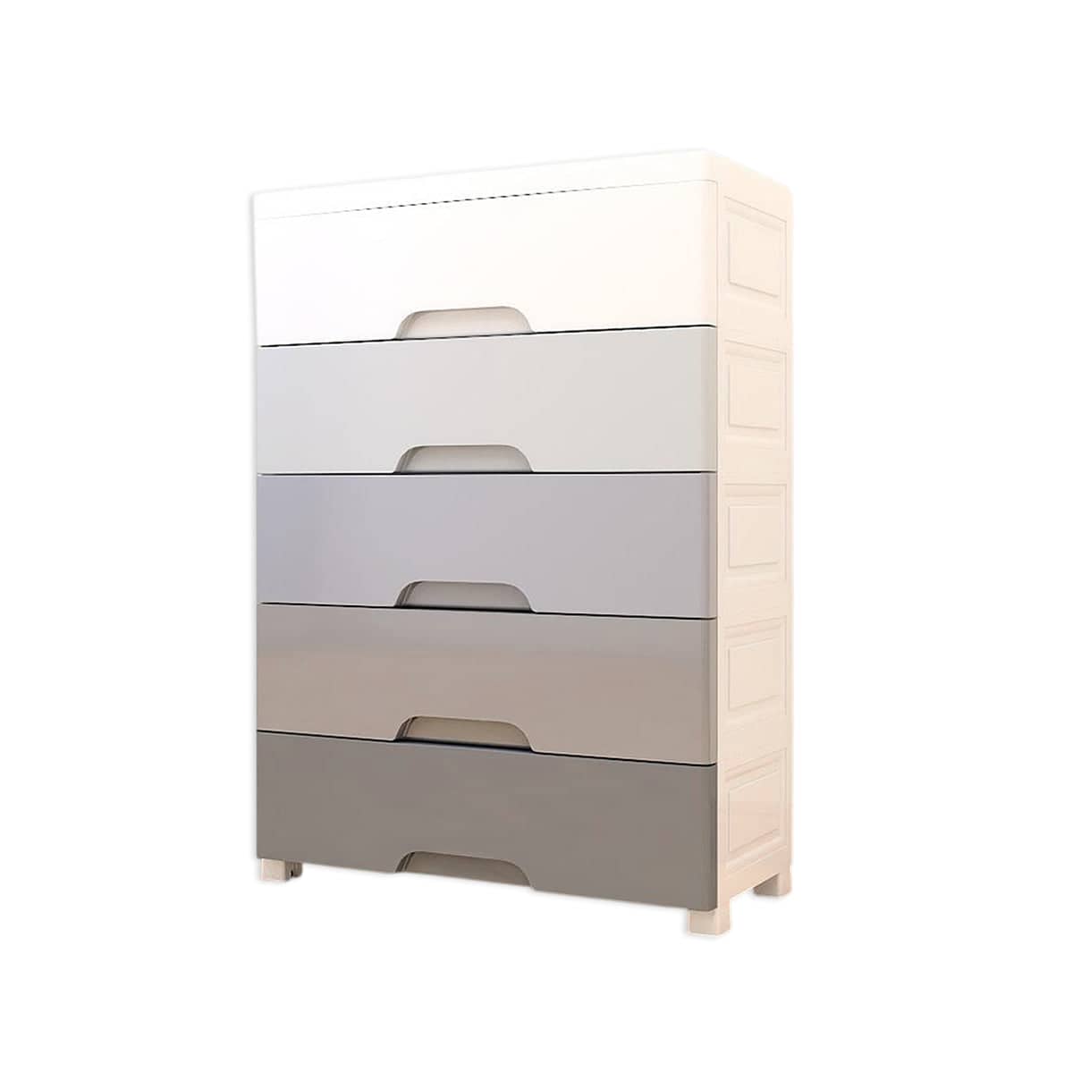5 Tier Large Plastic Drawer Storage Cabinet with Wheels, Dustproof and Space Saving - view 2