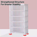 5 Tier Large Plastic Drawer Storage Cabinet with Wheels, Dustproof and Space Saving - view 4