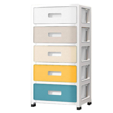 5-Tier Plastic Storage Drawers Organiser - Multicolour