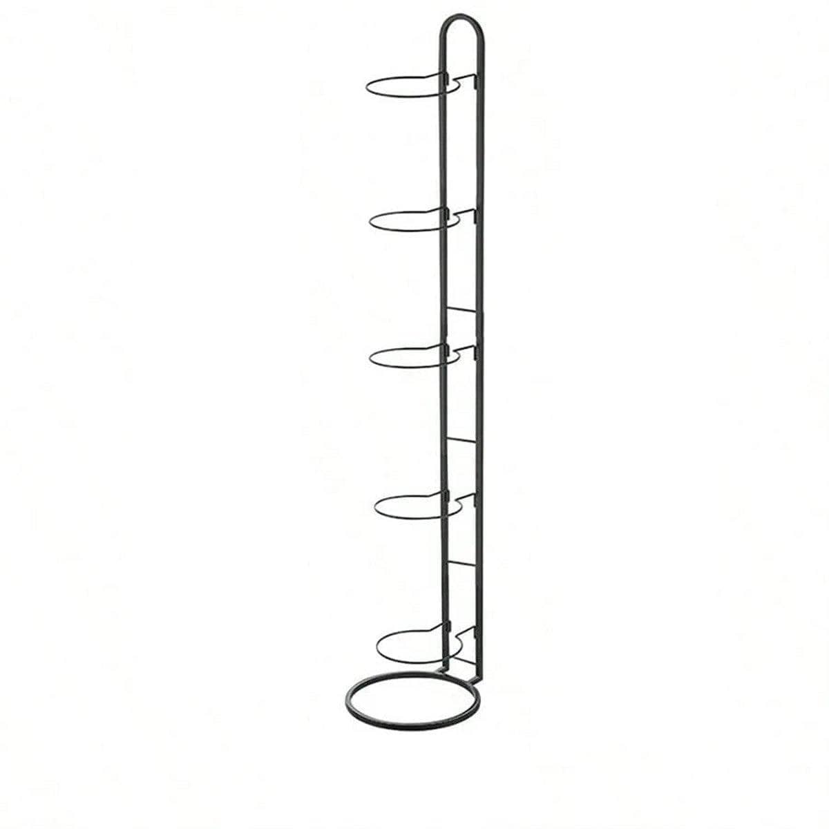 5 Tier Steel Basketball Storage Rack for Footballs and Sports Balls - view 2